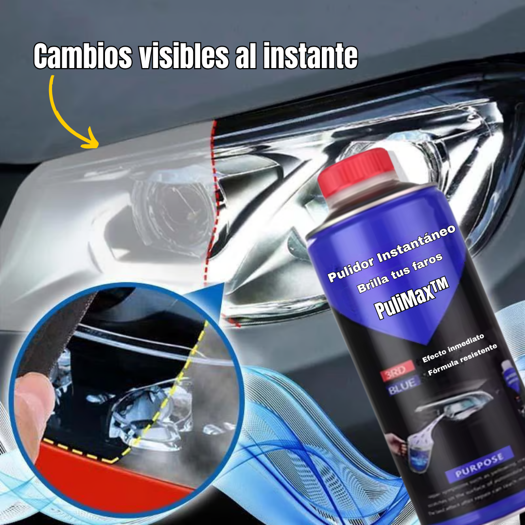 PuliMax | Spray Pulidor Instantáneo para Faros