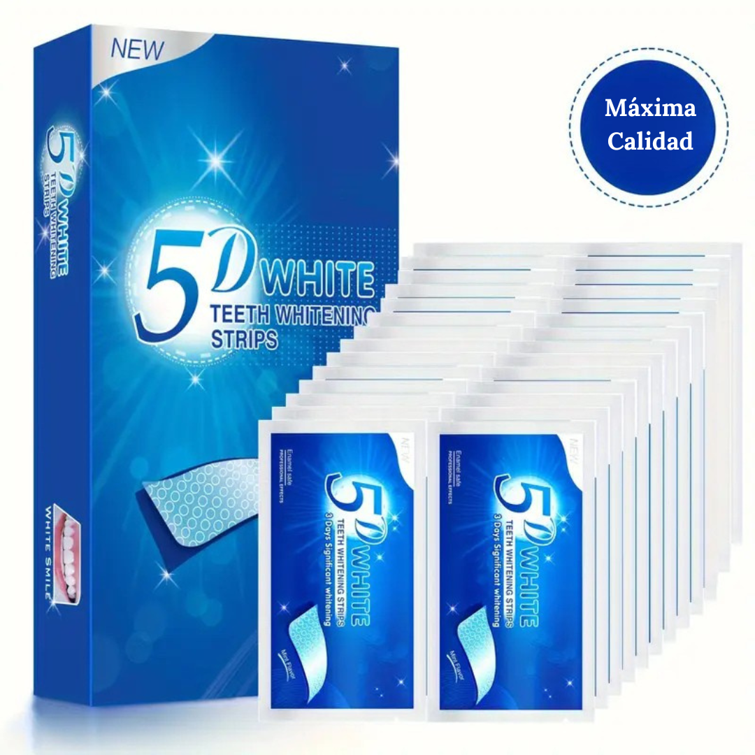 WhiteTeeth| Tiras Blanqueadoras Dentales 5D