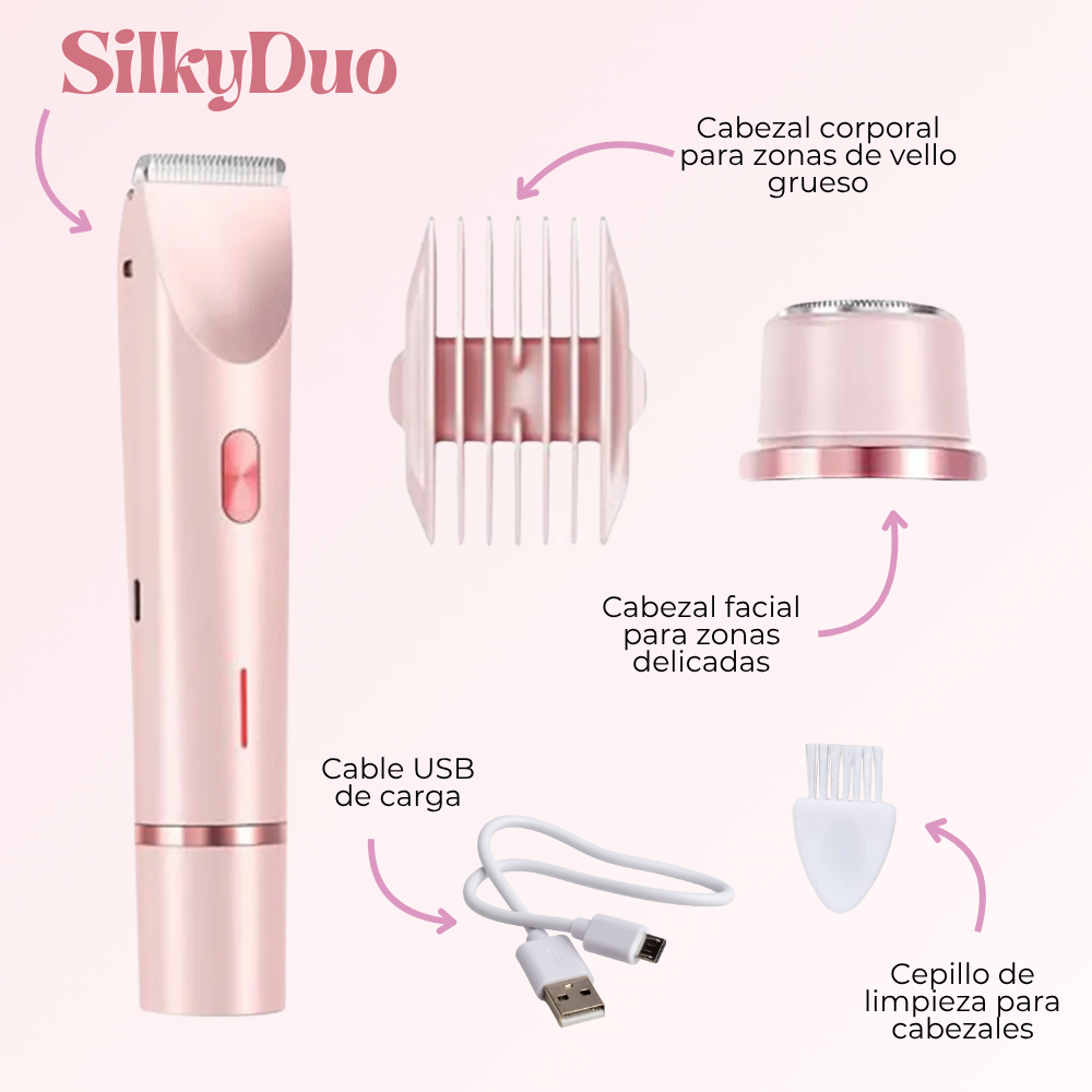 SilkyDuo|Rasuradora 2 en 1 para Cuerpo y Rostro