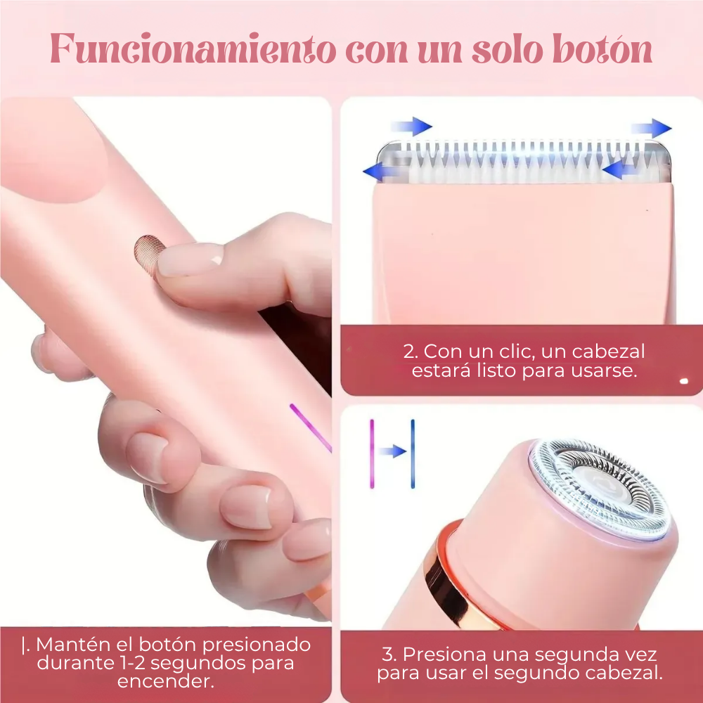 SilkyDuo|Rasuradora 2 en 1 para Cuerpo y Rostro