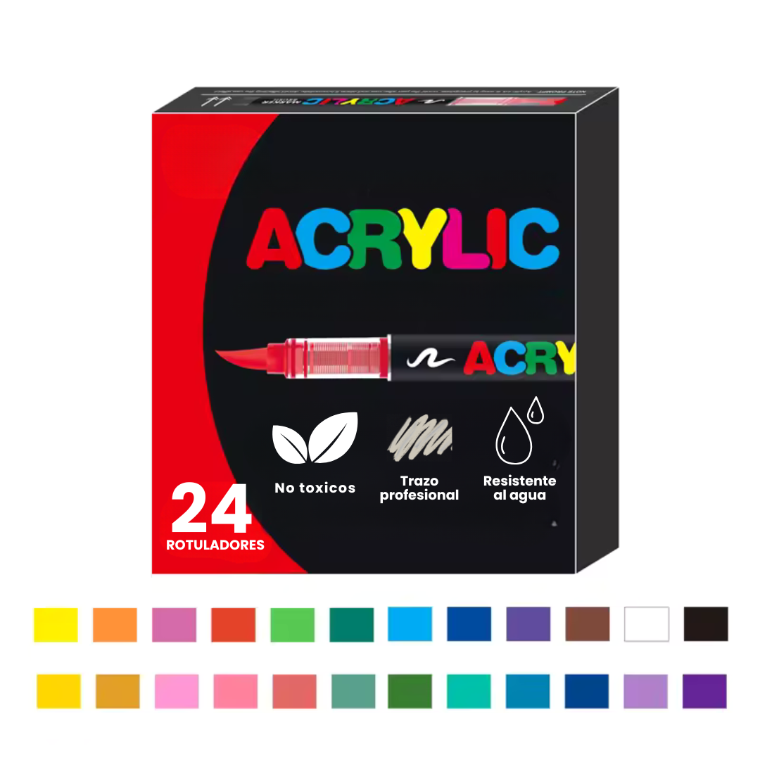 ArtBundle: Rotuladores Pincel de Pintura Acrílica