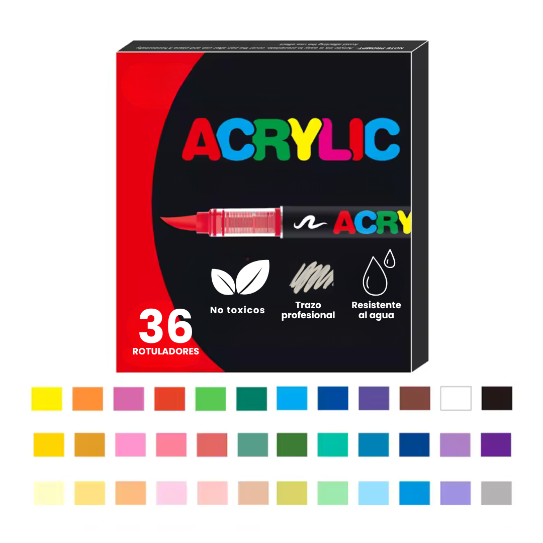 ArtBundle: Rotuladores Pincel de Pintura Acrílica