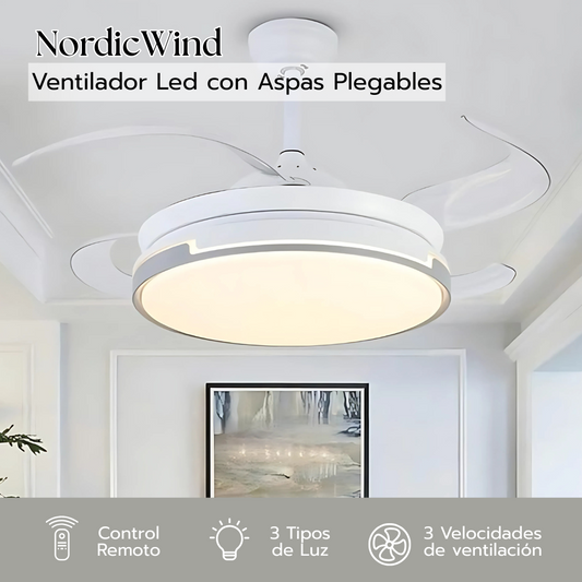 NordicWind: Ventilador led con aspas plegables