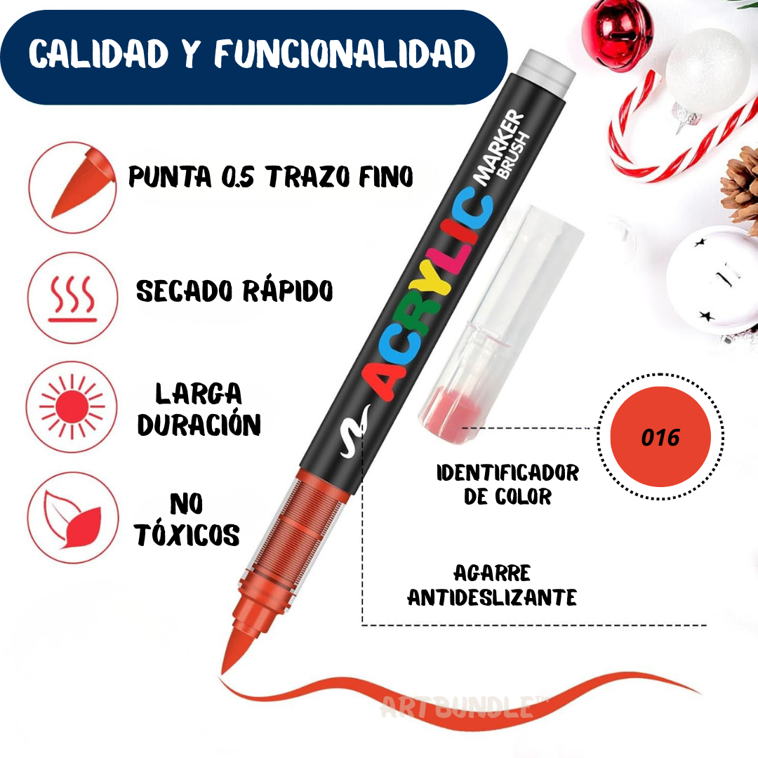 ArtBundle: Rotuladores Pincel de Pintura Acrílica