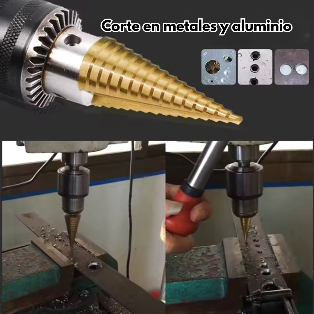 TitanDrill: Pack de Brocas Escalonadas de Titanio