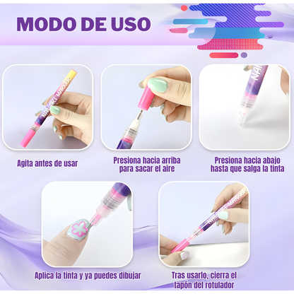 NailPen Pro | Rotuladores de Esmalte de Uñas Profesional