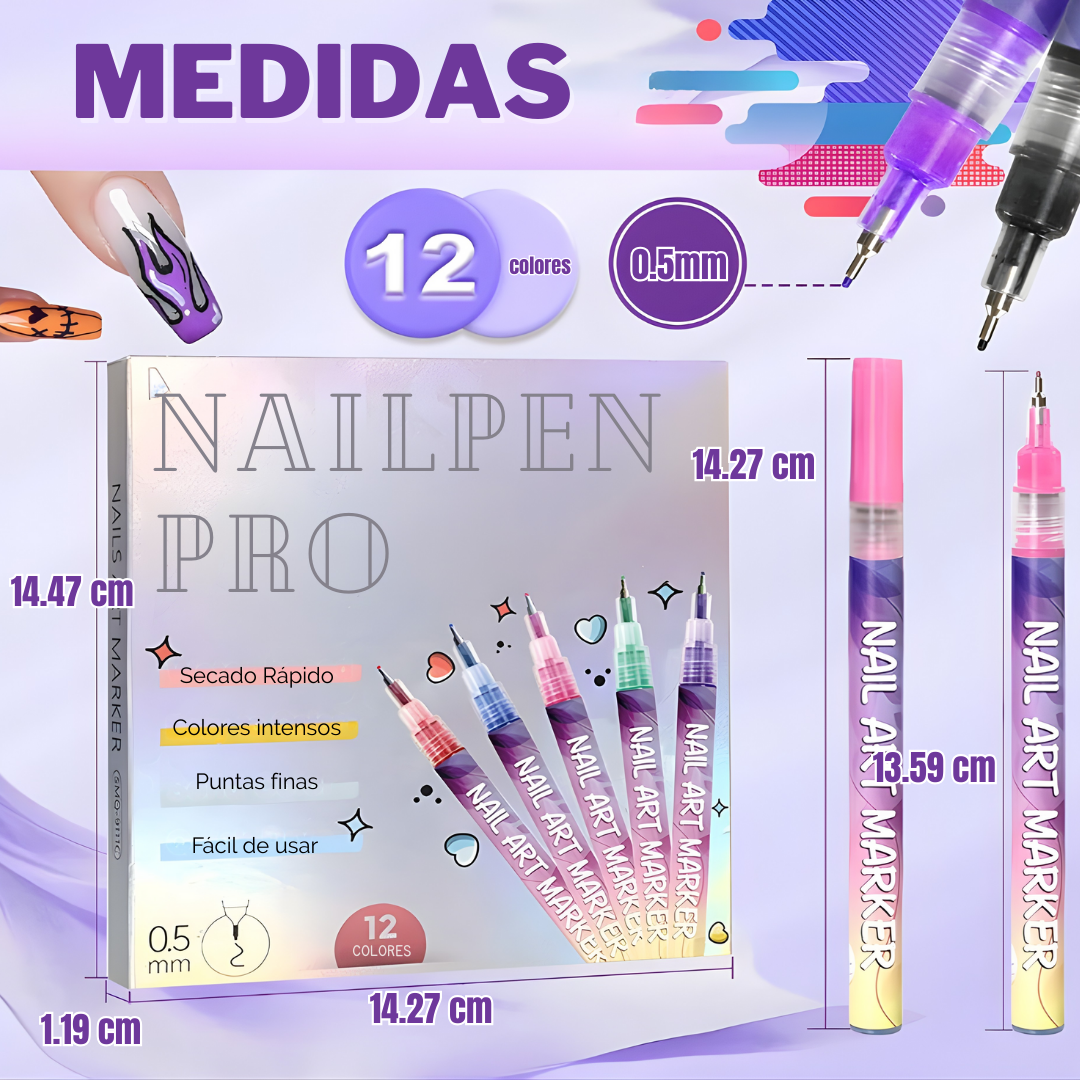 NailPen Pro | Rotuladores de Esmalte de Uñas Profesional