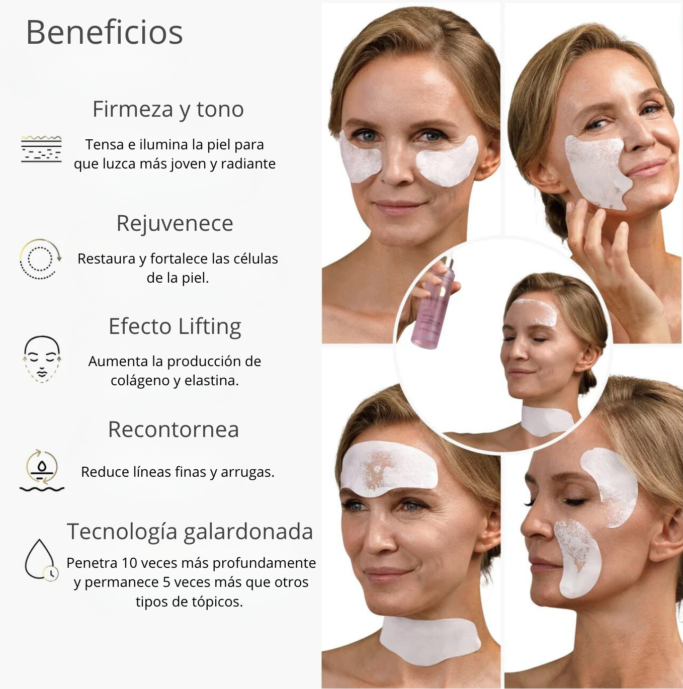 Parches de colágeno efecto lifting | HydraLift Collagen