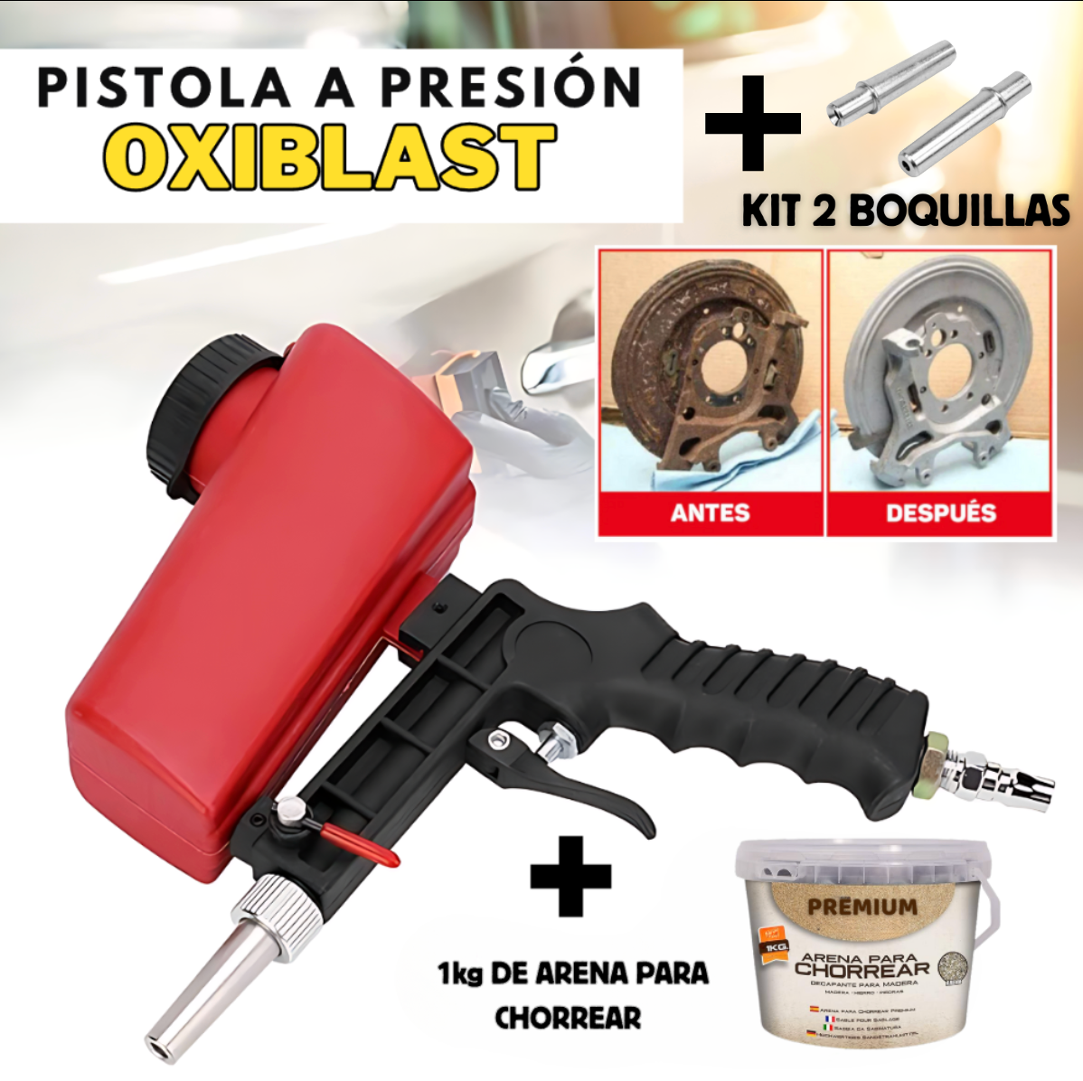 Pistola a presión de arena OxiBlast