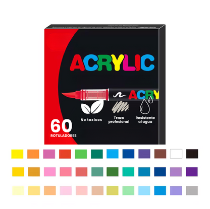 ArtBundle: Rotuladores Pincel de Pintura Acrílica